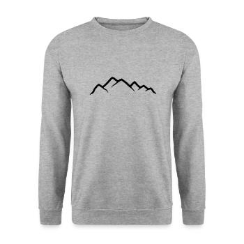 Mountains Silhouette Climbing - Unisex Sweatshirt - salt & pepper - Front - Alina (178cm) & Michal (187cm)
