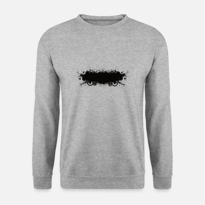 Banner Schwarz - Unisex Pullover - Weißgrau meliert
