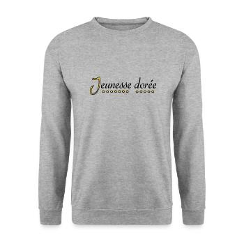 Jeunesse dorée - Unisex Pullover - Weißgrau meliert - Vorne - Alina (178cm) & Michal (187cm)