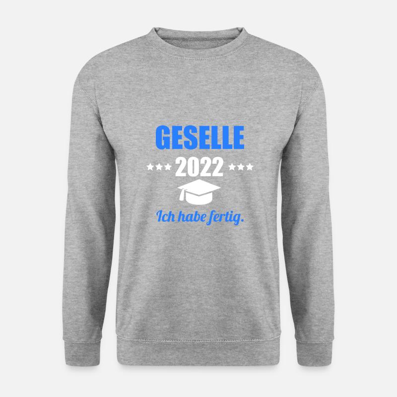 Gesellenbrief Abschluss Geselle 2022 - Unisex Pullover - Weißgrau meliert