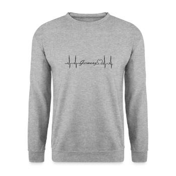 Germany - Unisex Pullover - Weißgrau meliert - Vorne - Alina (178cm) & Michal (187cm)