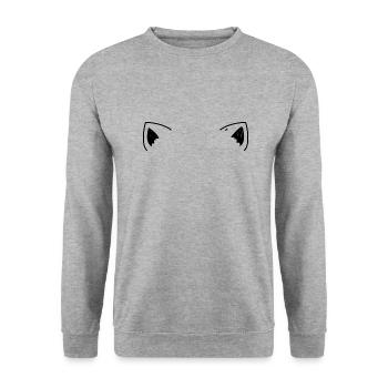 cute raised animal ears - Unisex Sweatshirt - salt & pepper - Front - Alina (178cm) & Michal (187cm)