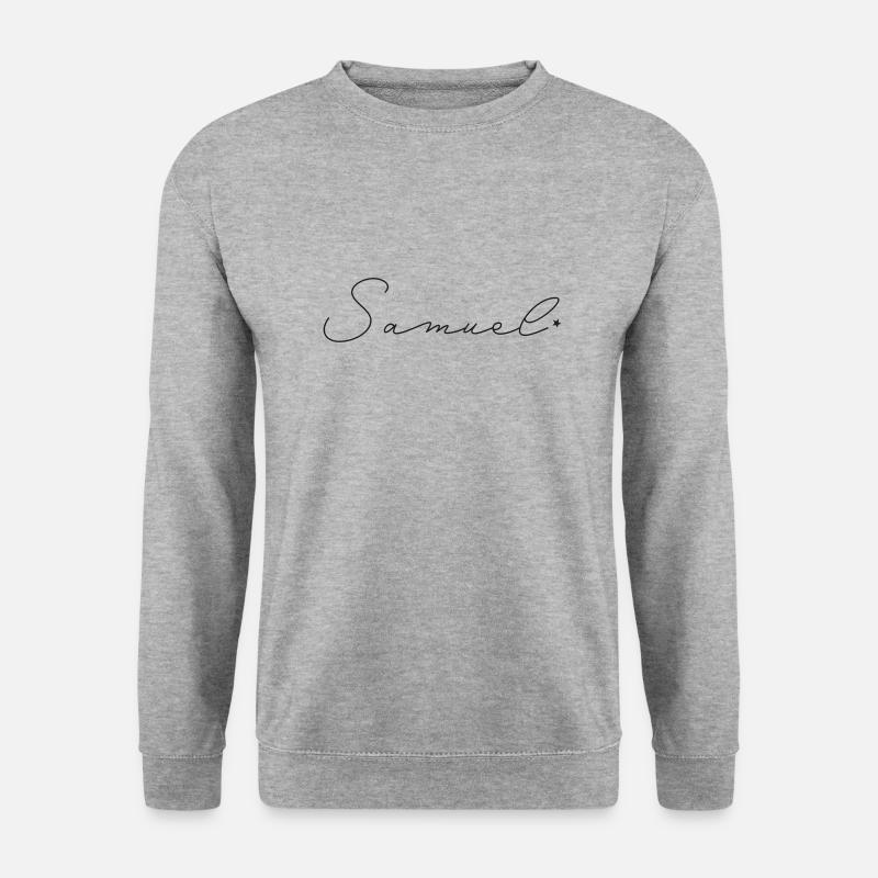 Name Samuel - Unisex Pullover - Weißgrau meliert