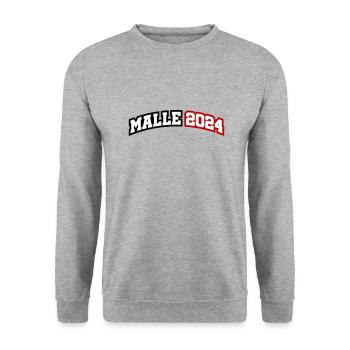 Malle 2024 Palme Mallorca - Unisex Pullover - Weißgrau meliert - Vorne - Alina (178cm) & Michal (187cm)