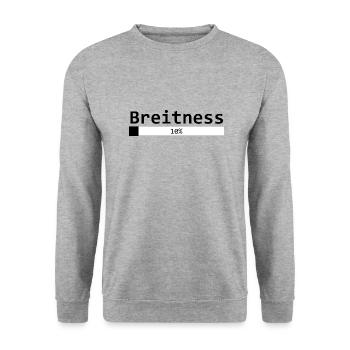 Breitness 10 - Unisex Pullover - Weißgrau meliert - Vorne - Alina (178cm) & Michal (187cm)
