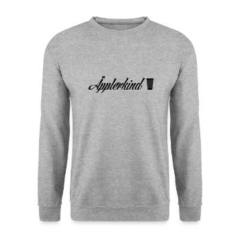 Äpplerkind Frankfurt - Stadtgeschenke - Unisex Pullover - Weißgrau meliert - Vorne - Alina (178cm) & Michal (187cm)