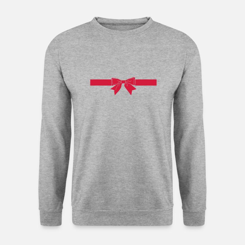 Schleife - Unisex Pullover - Weißgrau meliert