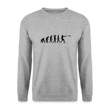 Evolution Hammer throw - Unisex Sweatshirt - salt & pepper - Front - Alina (178cm) & Michal (187cm)