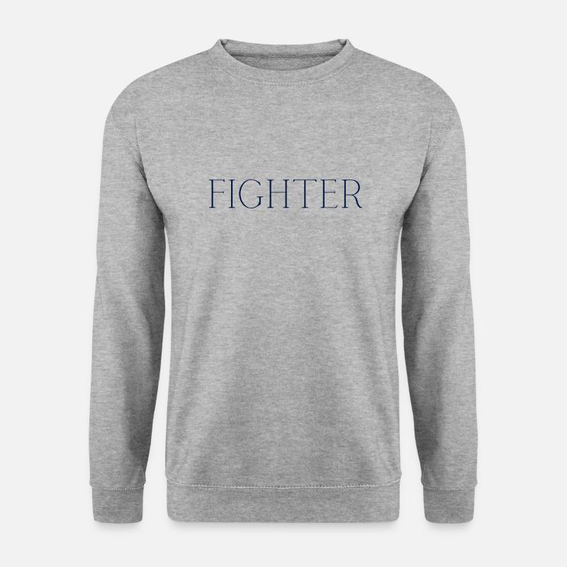 Fighter - Unisex Pullover - Weißgrau meliert