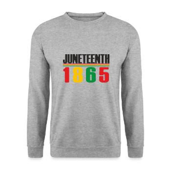 Juneteenth Day 1865, Freedom Day America African - Unisex Sweatshirt - salt & pepper - Front - Alina (178cm) & Michal (187cm)