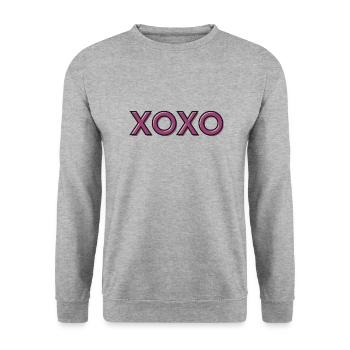 xoxo - Sweat-shirt Unisexe - gris chiné - Devant - Alina (178cm) & Michal (187cm)