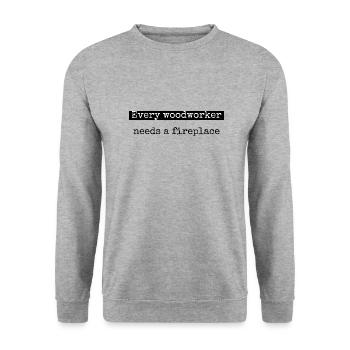 quote jackhammer americas jokes cool woodworker - Unisex Pullover - Weißgrau meliert - Vorne - Alina (178cm) & Michal (187cm)