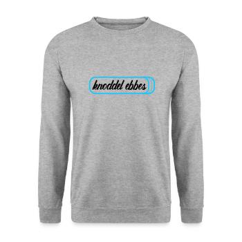 knoddel ebbes pink - Unisex Pullover - Weißgrau meliert - Vorne - Alina (178cm) & Michal (187cm)
