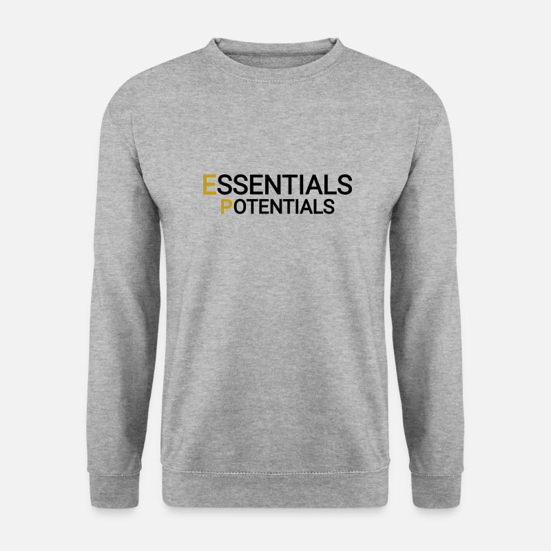 Wesentliches - Unisex Pullover - Weißgrau meliert