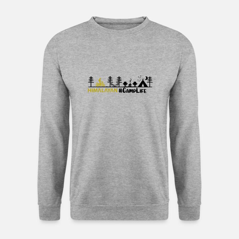 Das Leben im Himalaya Camp - Unisex Pullover - Weißgrau meliert