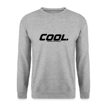Cool mit understatement Ausdruck Idee Geschenk - Unisex Pullover - Weißgrau meliert - Vorne - Alina (178cm) & Michal (187cm)
