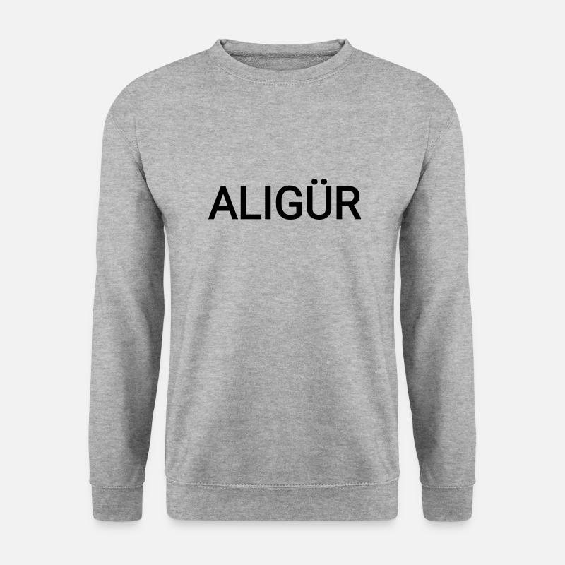Aligür Name - Unisex Pullover - Weißgrau meliert
