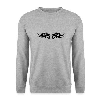 tribal tattoo - Sweat-shirt Unisexe - gris chiné - Devant - Alina (178cm) & Michal (187cm)