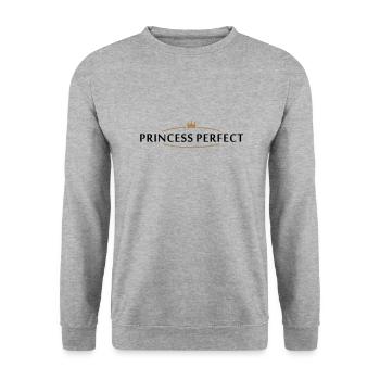 princess perfect (2c) - Unisex Sweatshirt - salt & pepper - Front - Alina (178cm) & Michal (187cm)