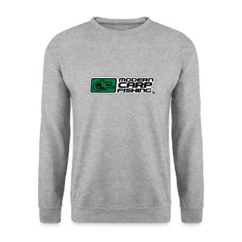 Catch and Respect,Fishing,Fishing - Unisex Sweatshirt - salt & pepper - Front - Alina (178cm) & Michal (187cm)