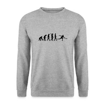 Frisbee - Unisex Pullover - Weißgrau meliert - Vorne - Alina (178cm) & Michal (187cm)