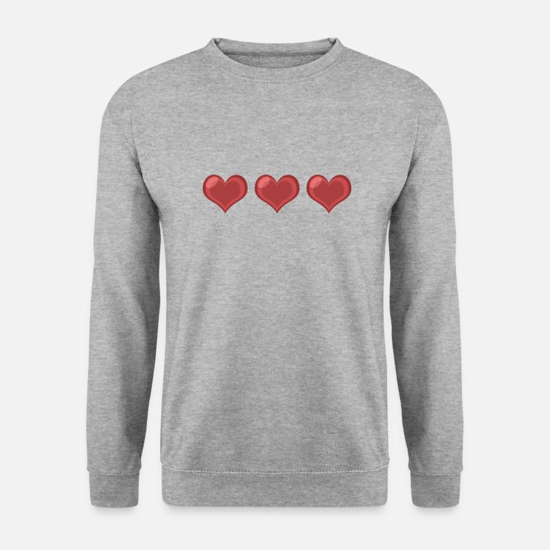 Three Hearts - Unisex Sweatshirt - salt & pepper