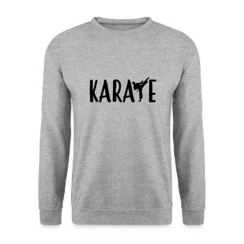 Karate - Karateka - Unisex Sweatshirt - salt & pepper - Front - Alina (178cm) & Michal (187cm)