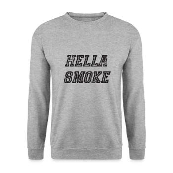 Weed Cannabis CBD Saying - Unisex Sweatshirt - salt & pepper - Front - Alina (178cm) & Michal (187cm)