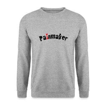 Painmaker aka Physiothérapeute - Sweat-shirt Unisexe - gris chiné - Devant - Alina (178cm) & Michal (187cm)