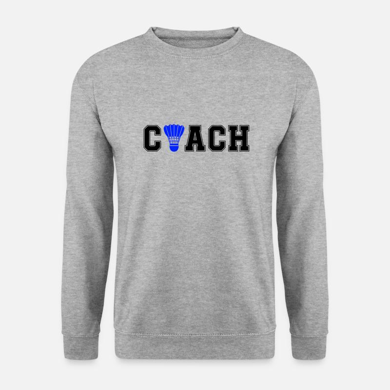 Badminton Coach - Unisex Pullover - Weißgrau meliert