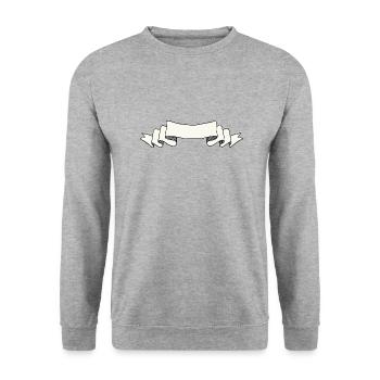 Banner - Unisex Pullover - Weißgrau meliert - Vorne - Alina (178cm) & Michal (187cm)