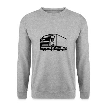 Camionneur Camion Camion - Sweat-shirt Unisexe - gris chiné - Devant - Alina (178cm) & Michal (187cm)