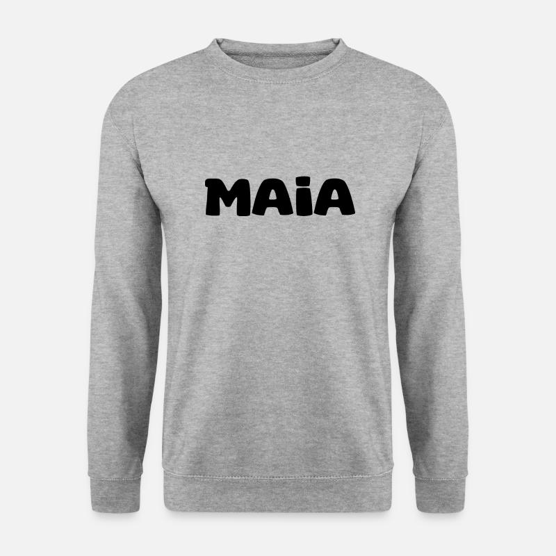 Name - Maia - Unisex Pullover - Weißgrau meliert