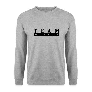 Team Member 2 - Unisex Sweatshirt - salt & pepper - Front - Alina (178cm) & Michal (187cm)