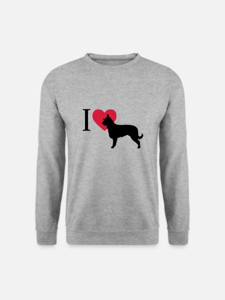 J'aime Berger de Picardie - Sweat-shirt Unisexe - gris chiné
