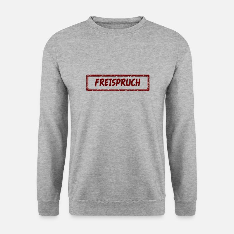 Freispruch Unschuldig Nicht Schuldig Geschenk - Unisex Pullover - Weißgrau meliert