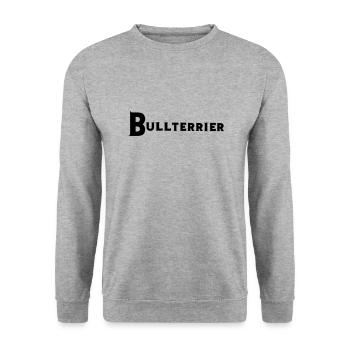 Bullterrrier - Unisex Pullover - Weißgrau meliert - Vorne - Alina (178cm) & Michal (187cm)