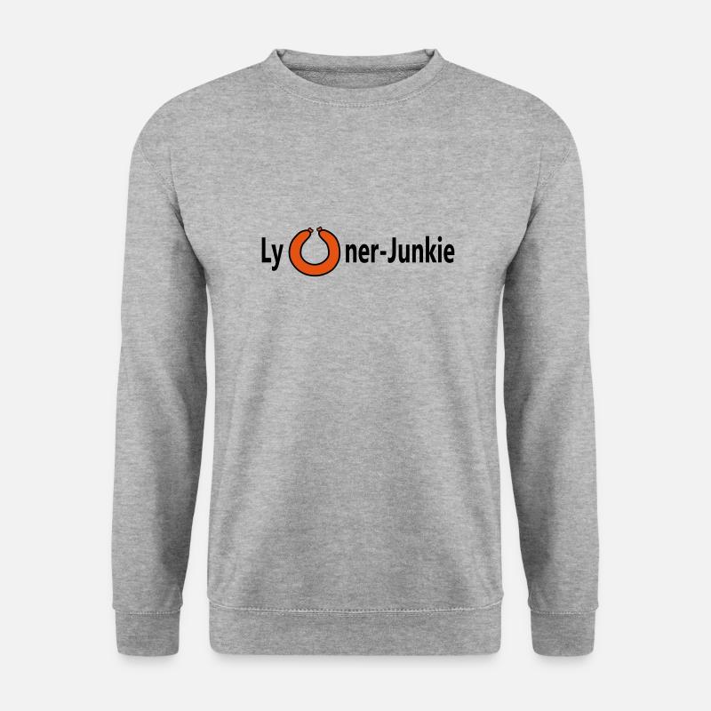 Lyoner Junkie saarlaendische wurst ring lyoner - Unisex Pullover - Weißgrau meliert