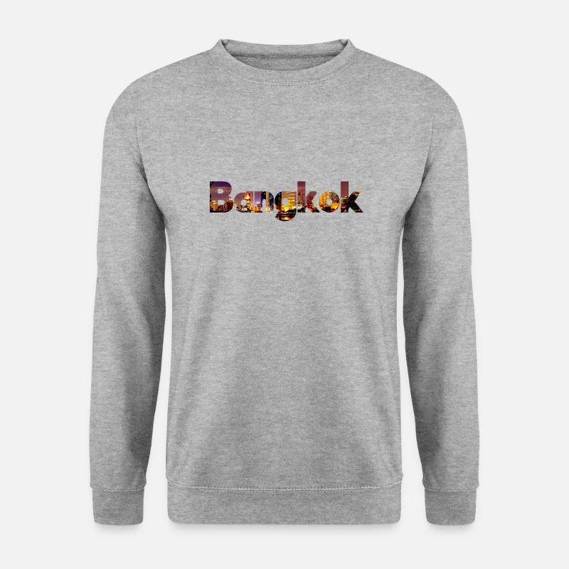 Bangkok - Unisex Pullover - Weißgrau meliert