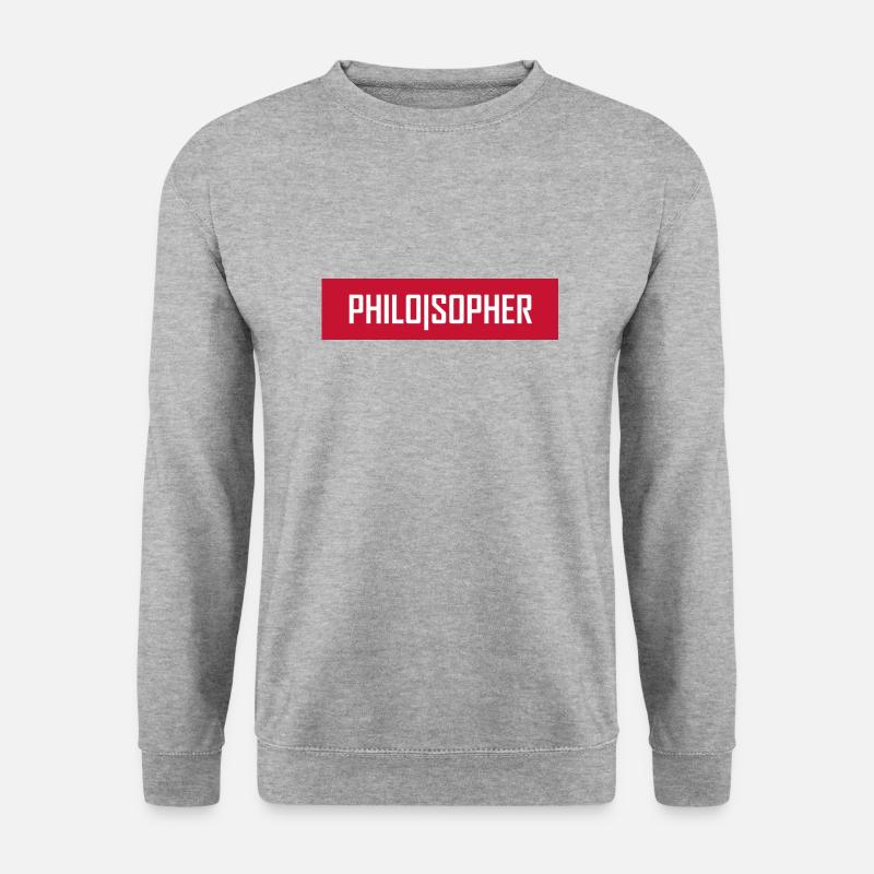 Philosopher - Unisex Pullover - Weißgrau meliert