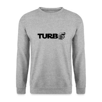 Turbolader - Tuning - Unisex Pullover - Weißgrau meliert - Vorne - Alina (178cm) & Michal (187cm)