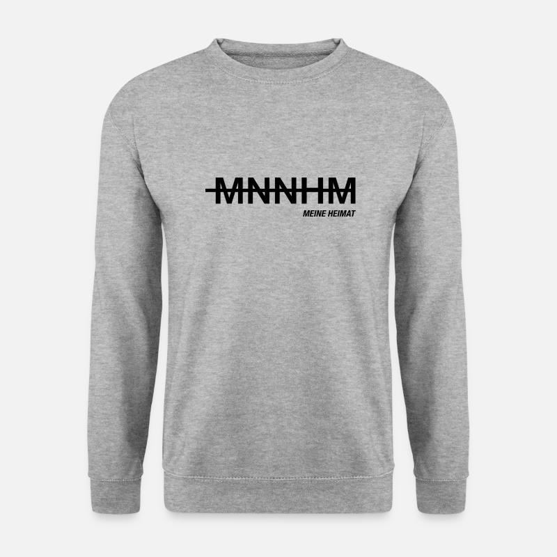 Mannheim Monnem - Unisex Pullover - Weißgrau meliert