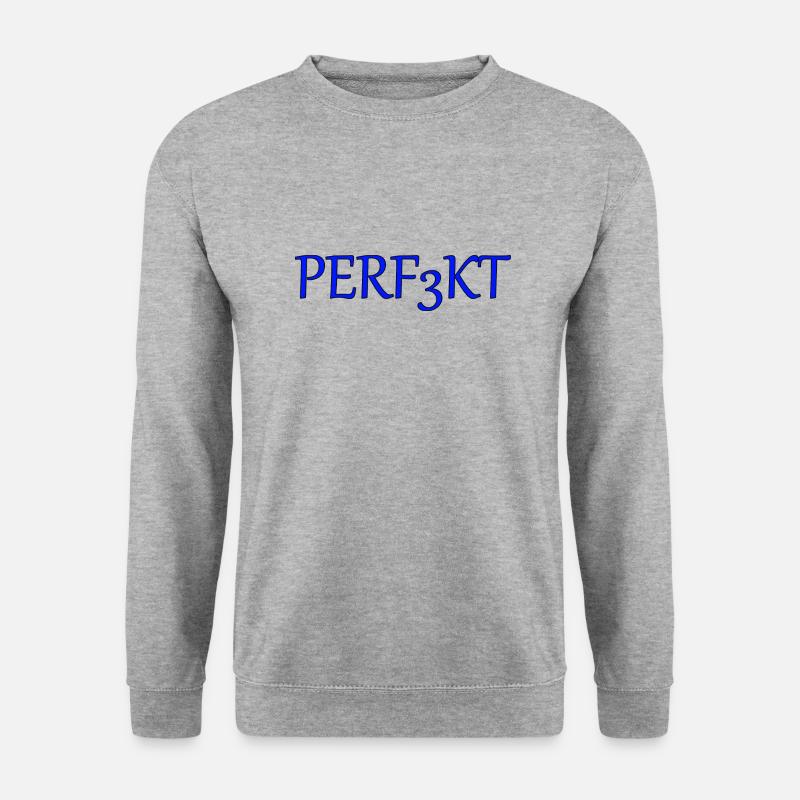 perfekt - Unisex Pullover - Weißgrau meliert