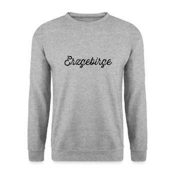 Erzgebirge Heimat - Unisex Pullover - Weißgrau meliert - Vorne - Alina (178cm) & Michal (187cm)