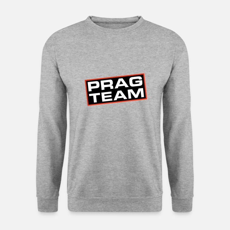 Prag Team - Unisex Pullover - Weißgrau meliert