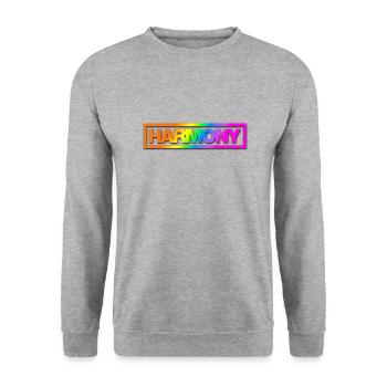 Typo HARMONY Contour Rainbow Shadow - Sweat-shirt Unisexe - gris chiné - Devant - Alina (178cm) & Michal (187cm)