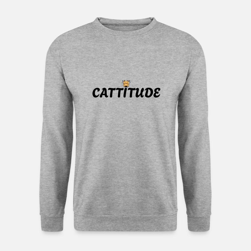 Catitude Designs - Unisex Pullover - Weißgrau meliert