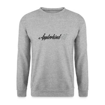 Äpplerkind Frankfurt - Unisex Pullover - Weißgrau meliert - Vorne - Alina (178cm) & Michal (187cm)