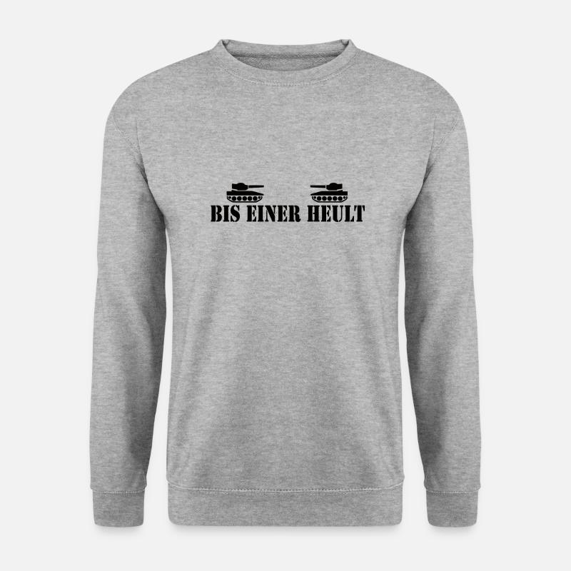 bis einer heult - Unisex Pullover - Weißgrau meliert
