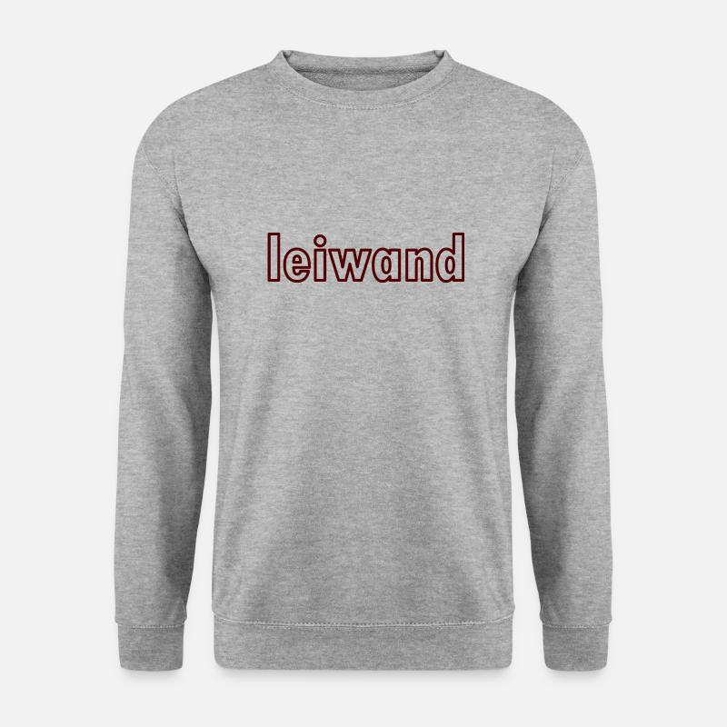 leiwand - Unisex Pullover - Weißgrau meliert